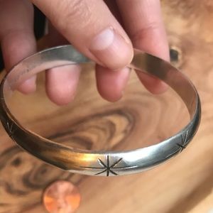 Sterling silver Taxco star bangle bracelet